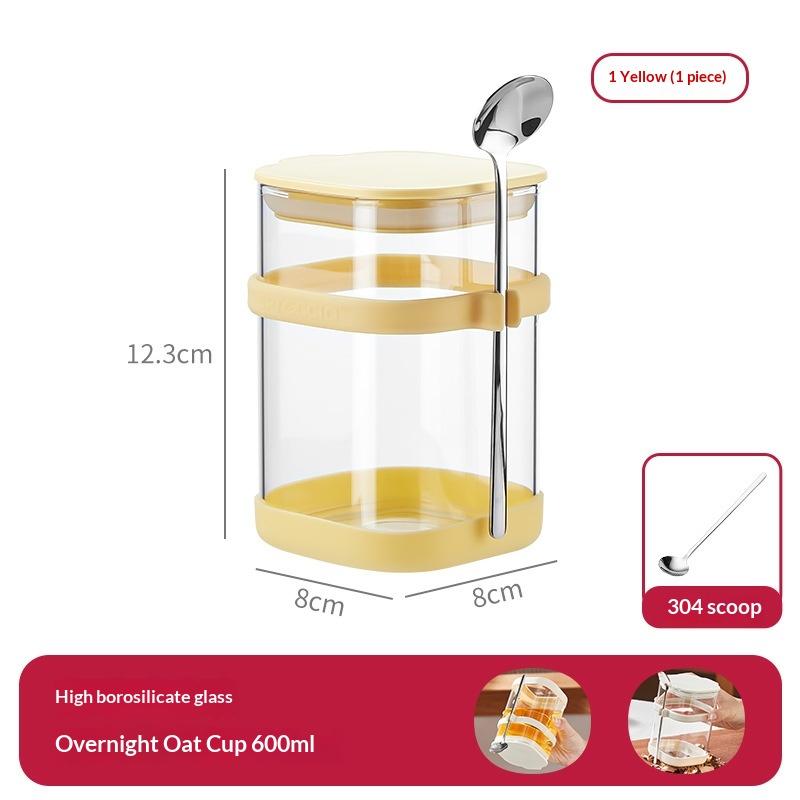 Portable Glass Breakfast Special Cup Overnight Oat Cup with Lid and Spoon Milkshake Soaked Cereal Fruit Yogurt Bowl 600ml
Portable Glass Breakfast Special Cup Overnight Oat Cup with Lid and Spoon Milkshake Soaked Cereal Fruit Yogurt Bowl 600ml