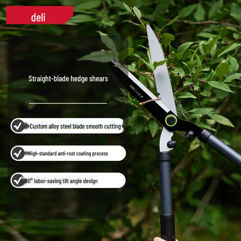 Deli Professional Straight Blade Garden Hedge Shears
Deli Professional Straight Blade Garden Hedge Shears