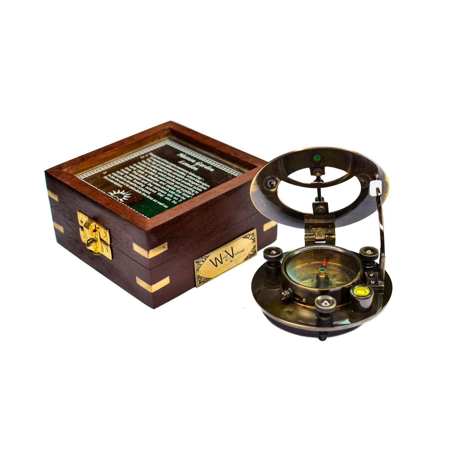 Vintage Hatton Gardon London Brass Sundial Direction Compass with Wooden Box 3 Travelling Equipment, Personalized Gift,Unique Gift
Vintage Hatton Gardon London Brass Sundial Direction Compass with Wooden Box 3 Travelling Equipment, Personalized Gift,Unique Gift