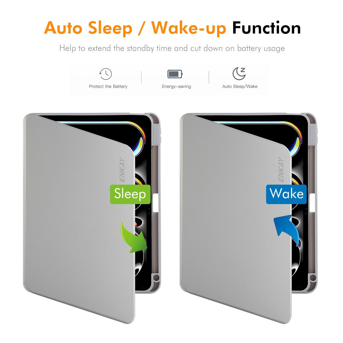 For iPad Air 13 (2025)/(2024)/Pro 12.9-inch (2018)/(2020)/(2022)/(2021) ENKAY HAT PRINCE Stand Case TPU+PU Tablet Cover Light Blue
For iPad Air 13 (2025)/(2024)/Pro 12.9-inch (2018)/(2020)/(2022)/(2021) ENKAY HAT PRINCE Stand Case TPU+PU Tablet Cover Light Blue