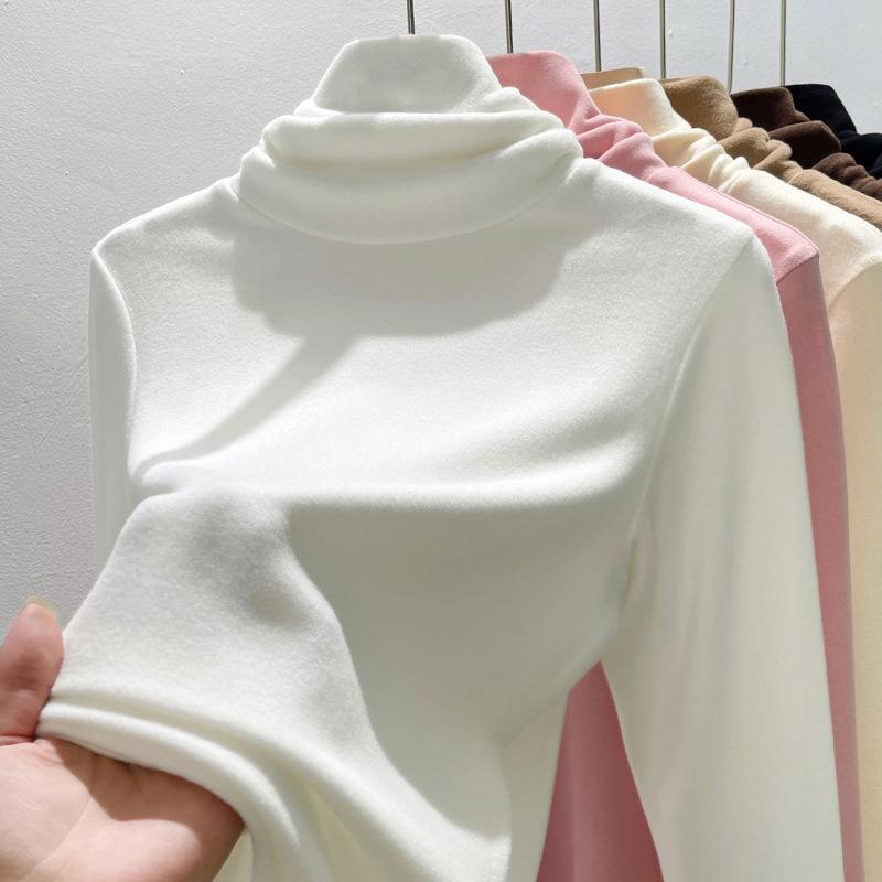 Pile collar bottoming shirt women s autumn and winter long-sleeved women s clothing women s double-sided German velvet velvet thermal top S молочный белый
Pile collar bottoming shirt women s autumn and winter long-sleeved women s clothing women s double-sided German velvet velvet thermal top S молочный белый