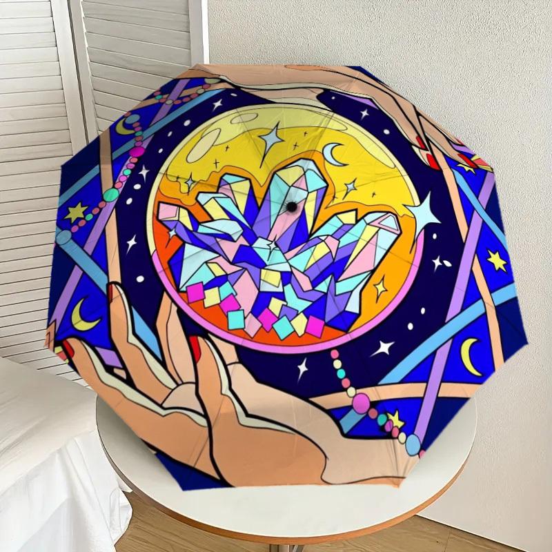 1pc Crystal Sphere with Stars and Moons Umbrella with Plastic Handle,Suitable for All Seasons Home Travel Outdoor UmbrellaDD604
1pc Crystal Sphere with Stars and Moons Umbrella with Plastic Handle,Suitable for All Seasons Home Travel Outdoor UmbrellaDD604