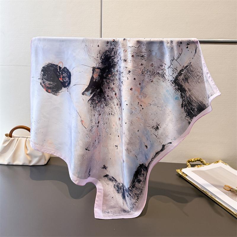 Ink-Wash Girl Print Square Scarf For Women Soft Satin Wraps Neckerchief Female Hair Bands Ribbon Headband Bandana 70x70CM
Ink-Wash Girl Print Square Scarf For Women Soft Satin Wraps Neckerchief Female Hair Bands Ribbon Headband Bandana 70x70CM