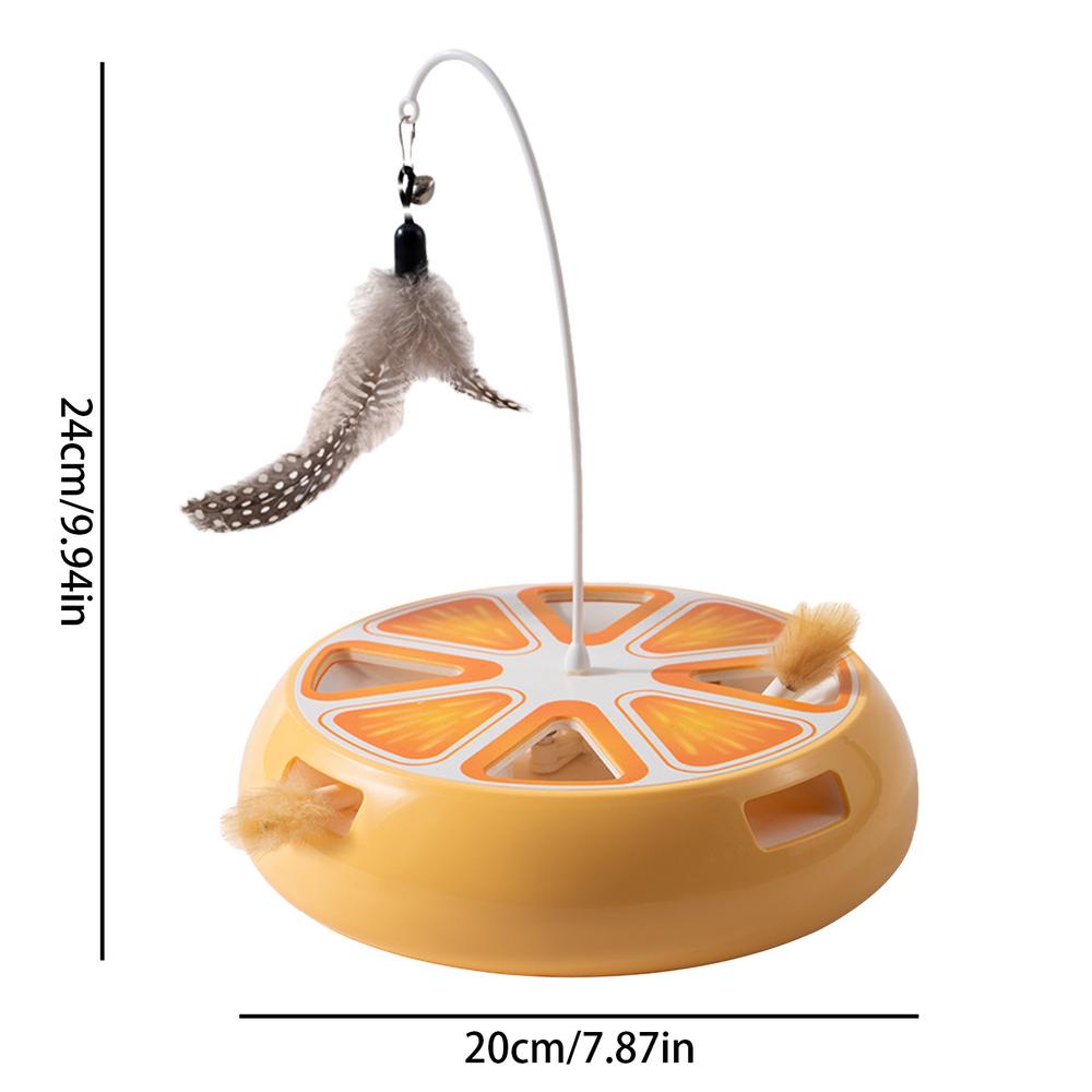 Electric Cat Toy Rechargeable Turntable With Teaser Wand Cat Enrichment Toys For Indoor Exercise Entertainment Boredom Activity жовтий
Electric Cat Toy Rechargeable Turntable With Teaser Wand Cat Enrichment Toys For Indoor Exercise Entertainment Boredom Activity жовтий