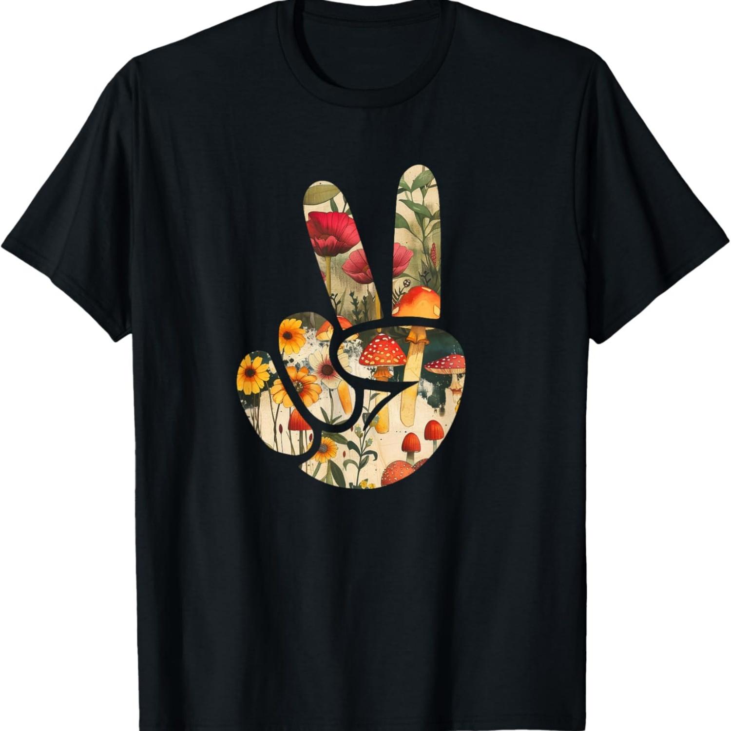 Natural Silhouette Forest Meadow Cottagecore Peace Sign Hand T-Shirt(46) S чёрный
Natural Silhouette Forest Meadow Cottagecore Peace Sign Hand T-Shirt(46) S чёрный