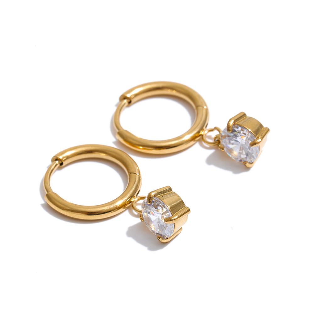 Yhpup Stainless Steel Zirconia Round Drop Daily Earrings Versatile Chic Trendy Women Shiny Jewelry Waterproof
Yhpup Stainless Steel Zirconia Round Drop Daily Earrings Versatile Chic Trendy Women Shiny Jewelry Waterproof