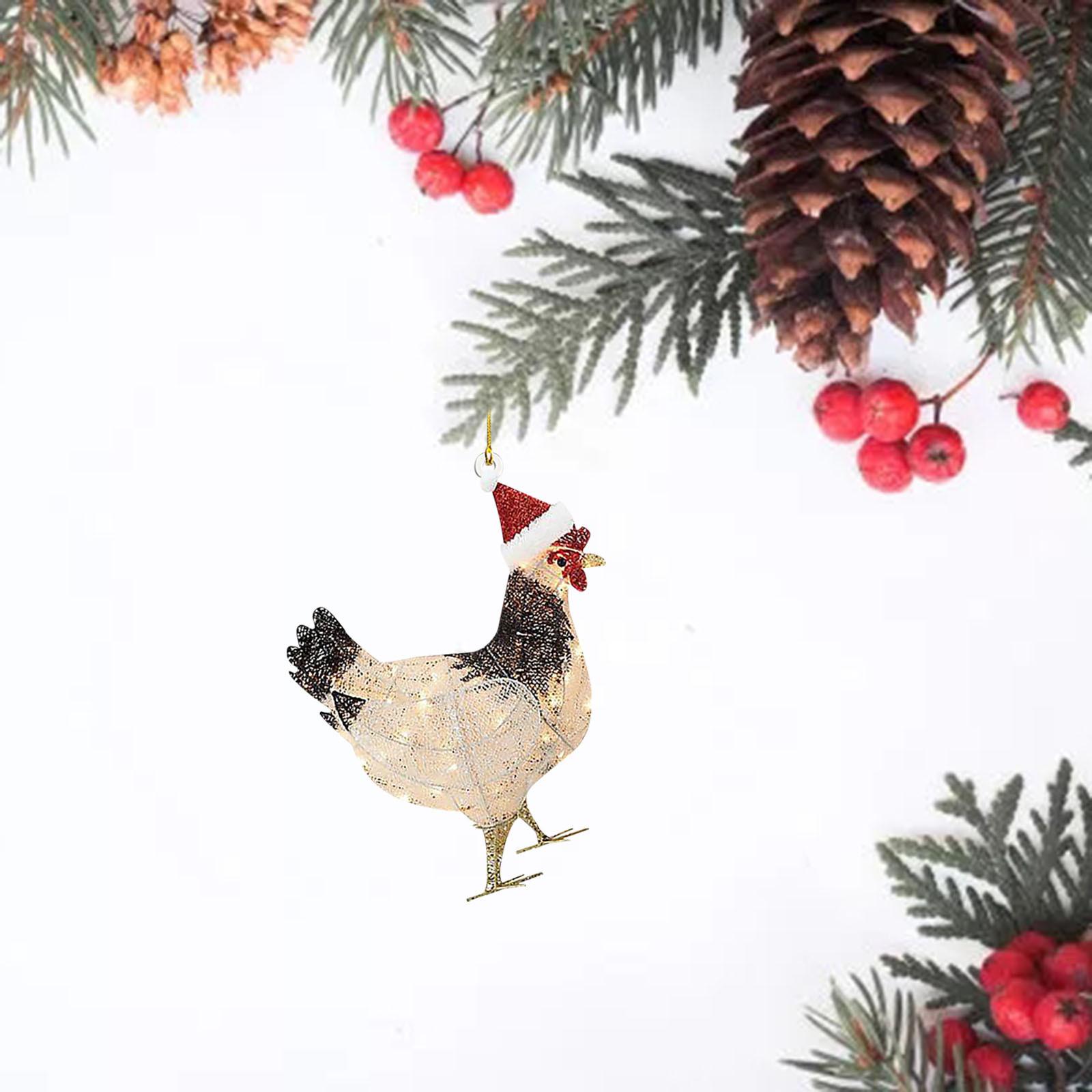 Chicken With Scarf Holiday Decorative Ornament Acrylic Christmas Tree Hanging Ornaments 2D Flat
Chicken With Scarf Holiday Decorative Ornament Acrylic Christmas Tree Hanging Ornaments 2D Flat