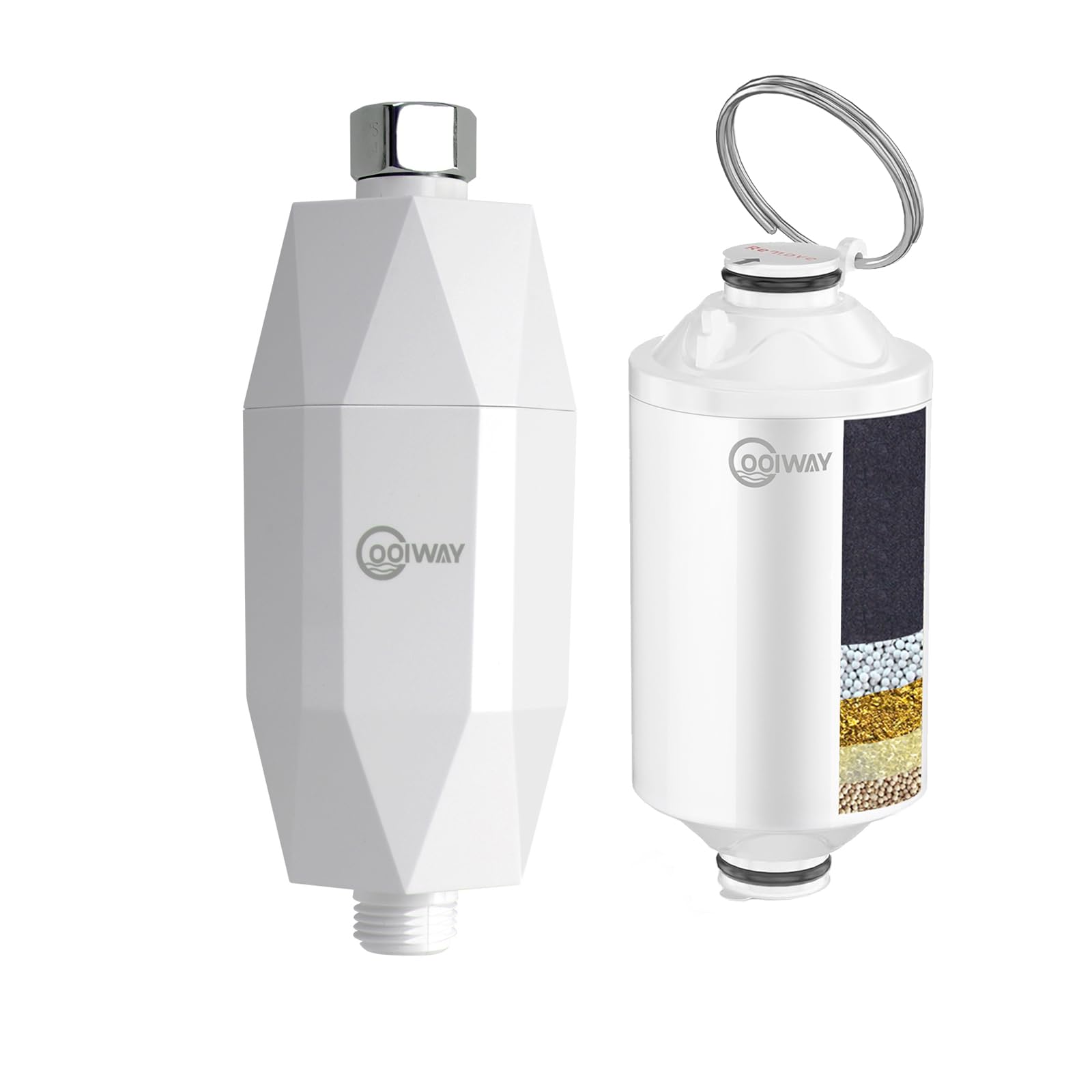 CoolWAY Shower Head Filter for Hard Water High Power Shower Filter Capsule Filters Heavy Metals and Impurities Vitamin C Shower Filter to Revitalize
CoolWAY Shower Head Filter for Hard Water High Power Shower Filter Capsule Filters Heavy Metals and Impurities Vitamin C Shower Filter to Revitalize