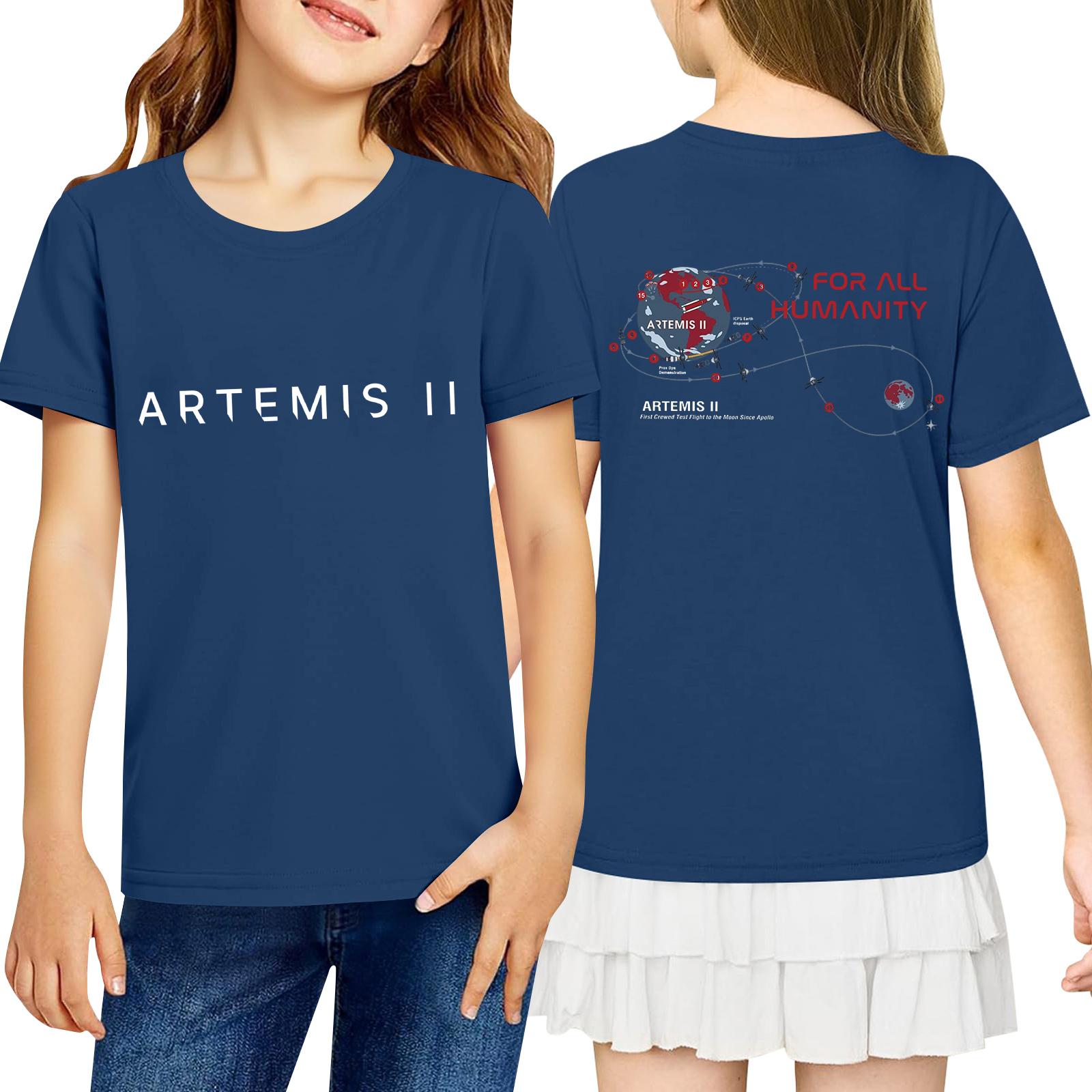 Kids Casual Short Sleeve T Shirt Artemis II Print Crew Neck Comfortable Fit Lightweight Fabric Suitable for Everyday Wear 110 тёмно-синий
Kids Casual Short Sleeve T Shirt Artemis II Print Crew Neck Comfortable Fit Lightweight Fabric Suitable for Everyday Wear 110 тёмно-синий