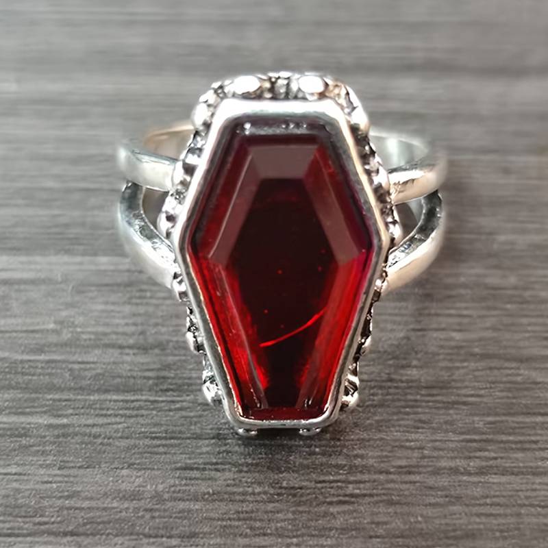 Huitan Vintage Hexagon Design Women Ring Special Anti Copper Color Accessories for Party Inlaid Red Shiny CZ Geometric Zircon 6
Huitan Vintage Hexagon Design Women Ring Special Anti Copper Color Accessories for Party Inlaid Red Shiny CZ Geometric Zircon 6