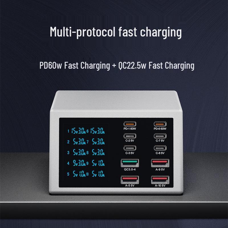 Gallium Nitride Fast Charging Multi-Port Desktop Charger with Digital Display for Phones and Laptops AU Standard
Gallium Nitride Fast Charging Multi-Port Desktop Charger with Digital Display for Phones and Laptops AU Standard
