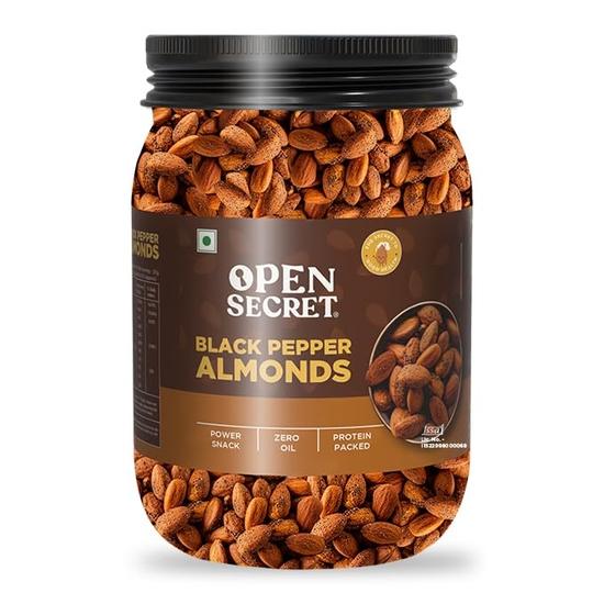 Open Secret Premium Roasted Black Pepper Almonds | 1 kg | Dry Fruits, Badam, Almonds 1kg, Nuts and Dry fruits (Pack of 1)
Open Secret Premium Roasted Black Pepper Almonds | 1 kg | Dry Fruits, Badam, Almonds 1kg, Nuts and Dry fruits (Pack of 1)