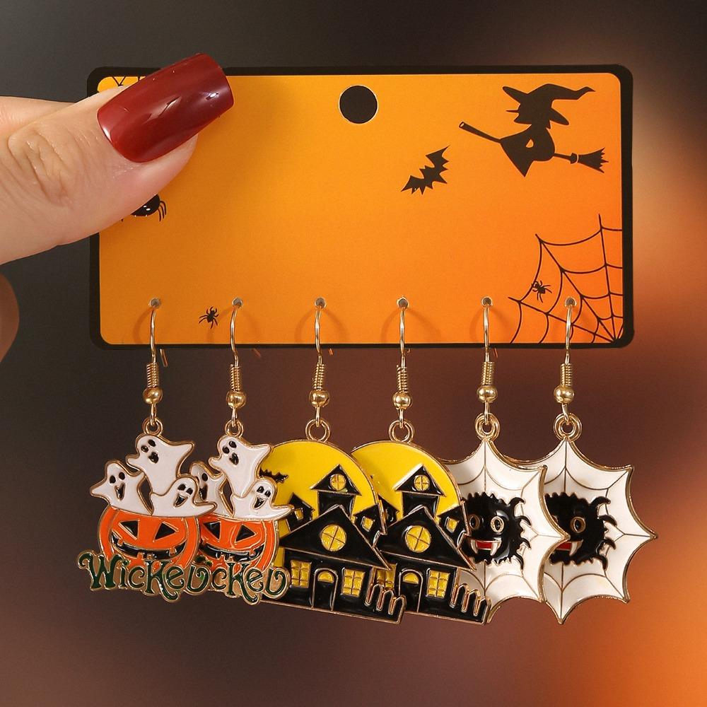3/6 Pairs Trendy Punk Halloween Drop Earrings For Women Death Ghost Pumpkin Dangle Earring Party Accessories Funny Jewelry Gifts
3/6 Pairs Trendy Punk Halloween Drop Earrings For Women Death Ghost Pumpkin Dangle Earring Party Accessories Funny Jewelry Gifts