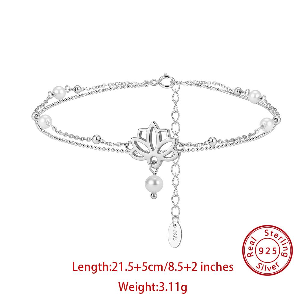 Effie Queen 925 Sterling Silver Flower Charm Anklet Chain Simple Ocean Freshwater Pearls Foot Link Summer Beach Jewelry SA100
Effie Queen 925 Sterling Silver Flower Charm Anklet Chain Simple Ocean Freshwater Pearls Foot Link Summer Beach Jewelry SA100