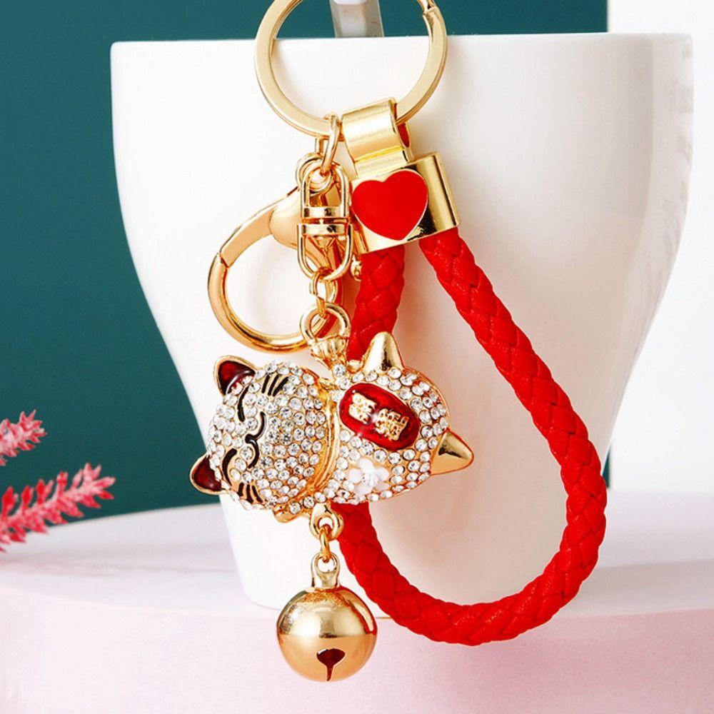 Fortune Rhinestone Cat Keychain Exquisite Car Key Ring Cute Women s Bag Pendant Year of Chinese червоний
Fortune Rhinestone Cat Keychain Exquisite Car Key Ring Cute Women s Bag Pendant Year of Chinese червоний