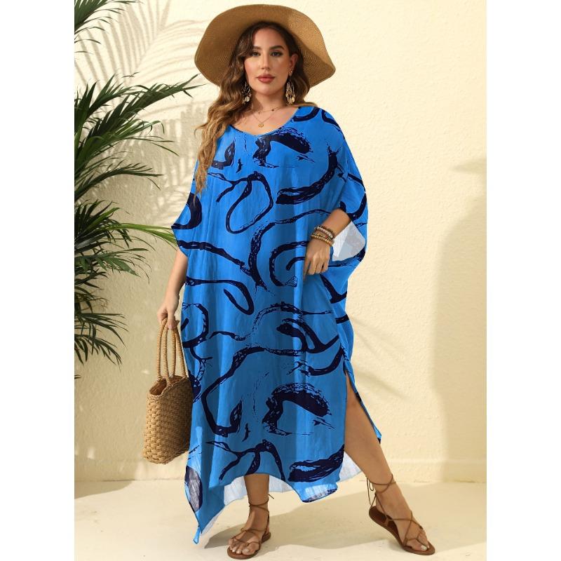 Платье больших размеров для женщин с нестандартным принтом, свободный верх, пляжное, для отдыха, с разрезом, длиной до пола M
Платье больших размеров для женщин с нестандартным принтом, свободный верх, пляжное, для отдыха, с разрезом, длиной до пола M