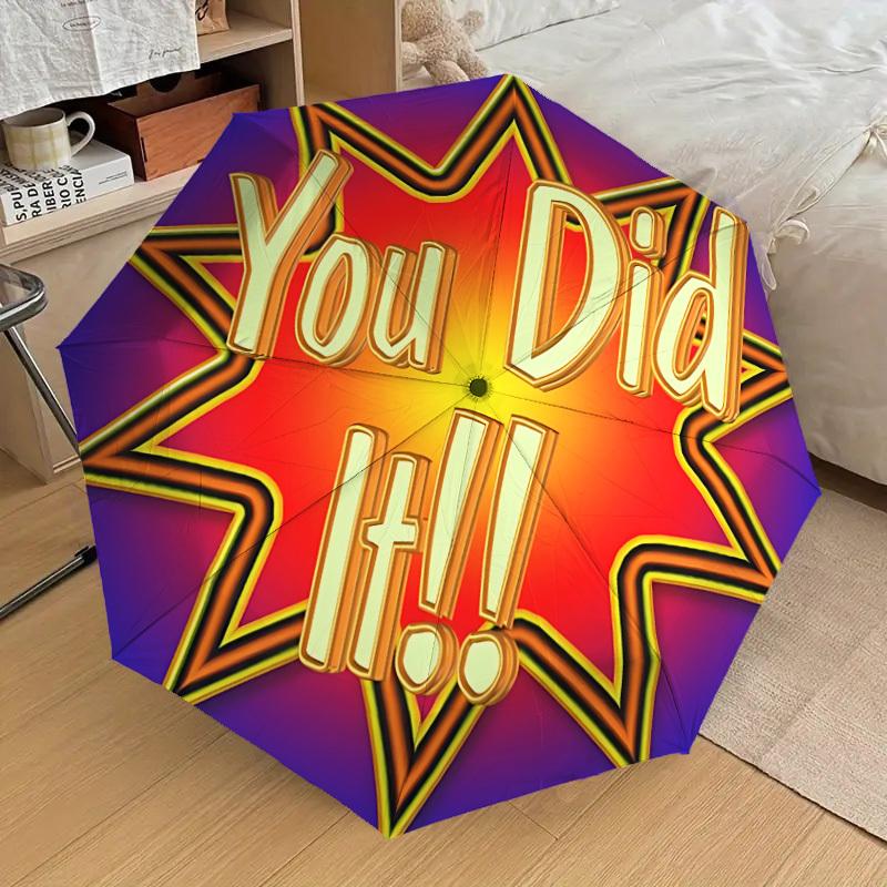 1pc Achievement Badge Fashionable Automatic Opening/Closing Folding Umbrella with 8 Iron Bones, Plastic Handle yy251015064
1pc Achievement Badge Fashionable Automatic Opening/Closing Folding Umbrella with 8 Iron Bones, Plastic Handle yy251015064