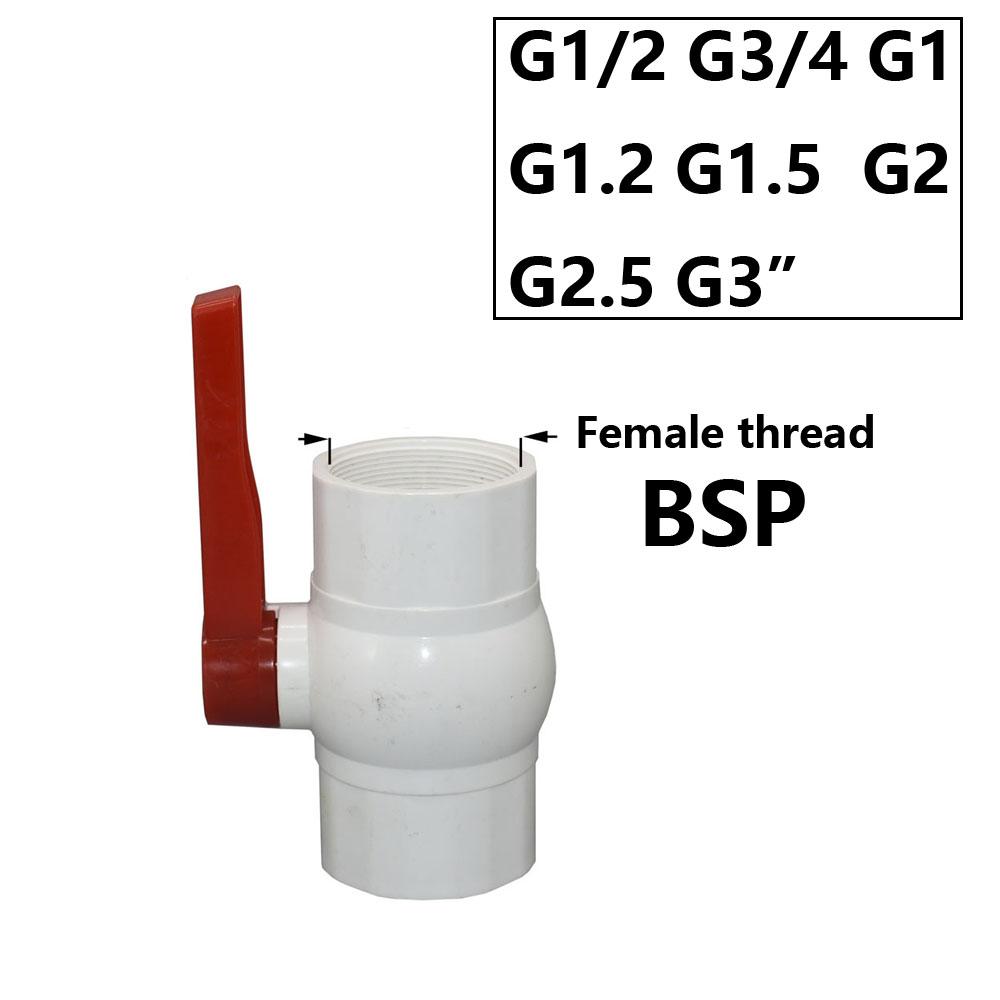20~90mm Thread and Socket Type PVC Ball Valve Garden Irrigation Fittings Switch Ball Valve DN15/20/25/32/40/50/65/80 20mm
20~90mm Thread and Socket Type PVC Ball Valve Garden Irrigation Fittings Switch Ball Valve DN15/20/25/32/40/50/65/80 20mm