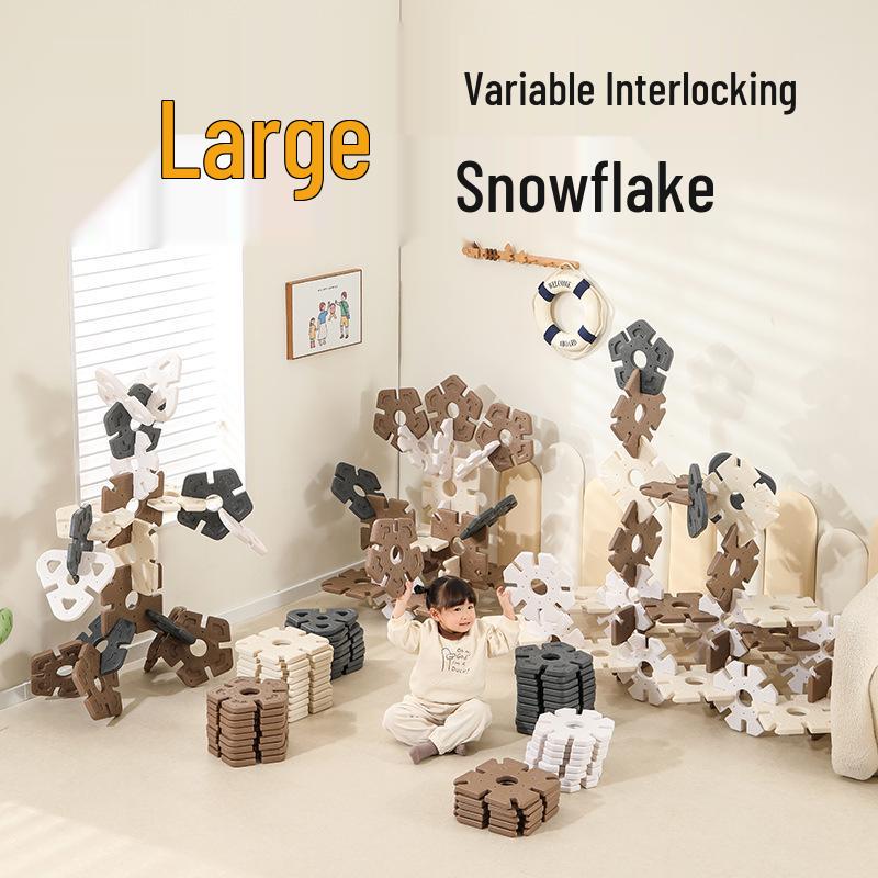 Extra Large Educational Interlocking Building Blocks - Snowflake Design for Young Kids 
Extra Large Educational Interlocking Building Blocks - Snowflake Design for Young Kids