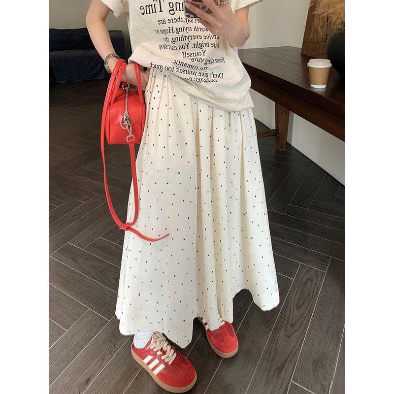 Dot Skirt for Women in Summer, Suitable for Plus-Size Girls with Pear-Shaped Figures, High-Waisted, Hip-Covering, Slimming, Mid-Length A-Line Skirt White Polka Dots 3XL(Suggestion 80-90kg)
Dot Skirt for Women in Summer, Suitable for Plus-Size Girls with Pear-Shaped Figures, High-Waisted, Hip-Covering, Slimming, Mid-Length A-Line Skirt White Polka Dots 3XL(Suggestion 80-90kg)
