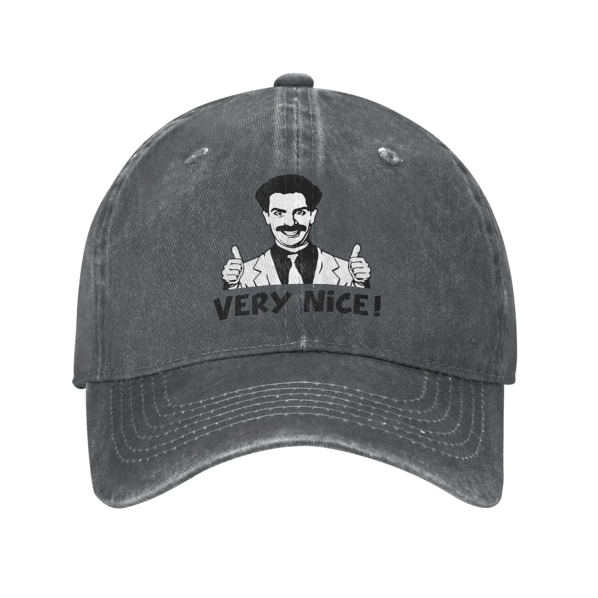 Borat Casual Baseball Cap For FeUnisex Unisex Summer Very Nice Tennis Skate Trucker Hat Fashion Sun-Proof Baseball Caps One Size
Borat Casual Baseball Cap For FeUnisex Unisex Summer Very Nice Tennis Skate Trucker Hat Fashion Sun-Proof Baseball Caps One Size