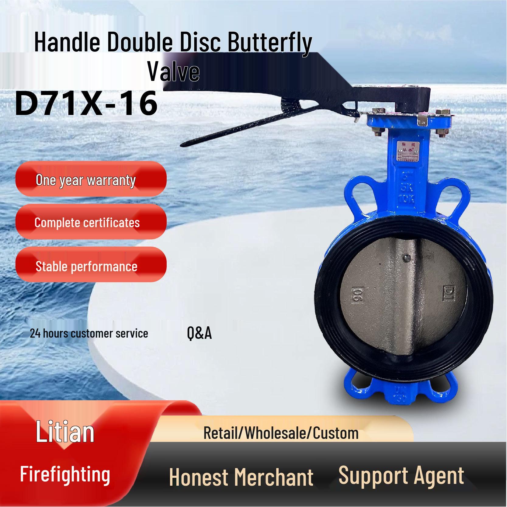 Ductile Iron Manual Wafer Butterfly Valve D71X-16Q for Hydraulic Farmland Irrigation Model DN50
Ductile Iron Manual Wafer Butterfly Valve D71X-16Q for Hydraulic Farmland Irrigation Model DN50