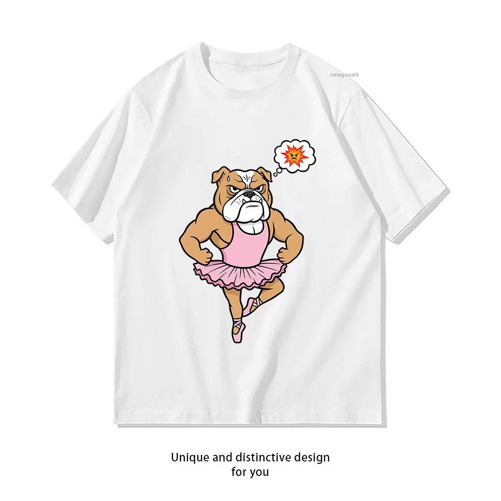 Angry Muscular Bulldog Ballerina in Pink Tutu TShirt Women Unisex Casual cotton graphic t shirts tops tee Shortsleev S
Angry Muscular Bulldog Ballerina in Pink Tutu TShirt Women Unisex Casual cotton graphic t shirts tops tee Shortsleev S