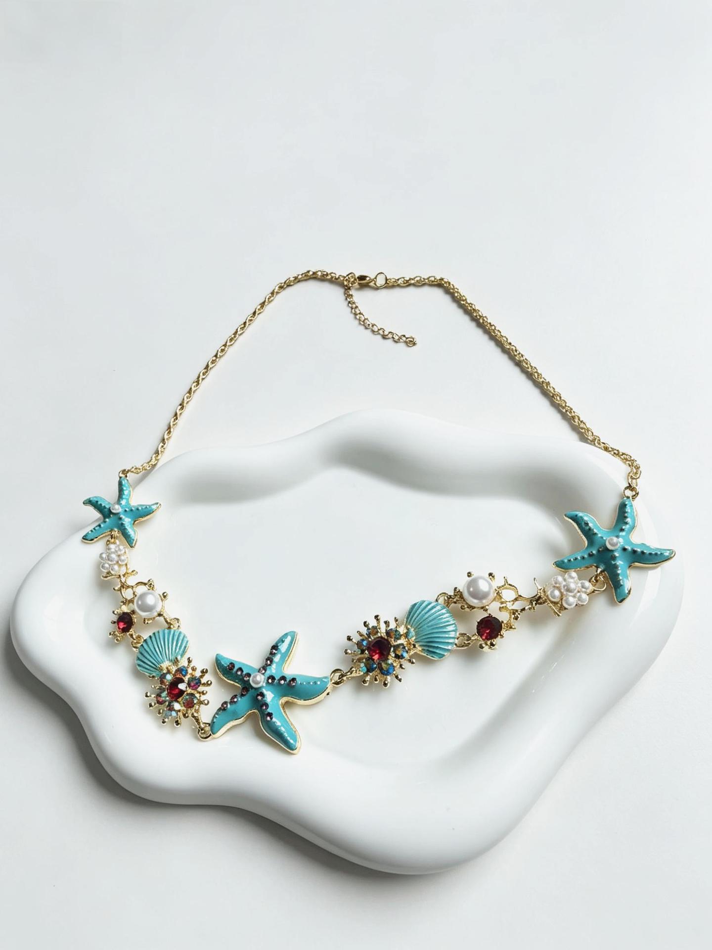 Starfish Shell Necklace Female Personality Neck Chain Niche High-End Temperament Collarbone Chain Seaside Vacation Wind Shell Necklace
Starfish Shell Necklace Female Personality Neck Chain Niche High-End Temperament Collarbone Chain Seaside Vacation Wind Shell Necklace