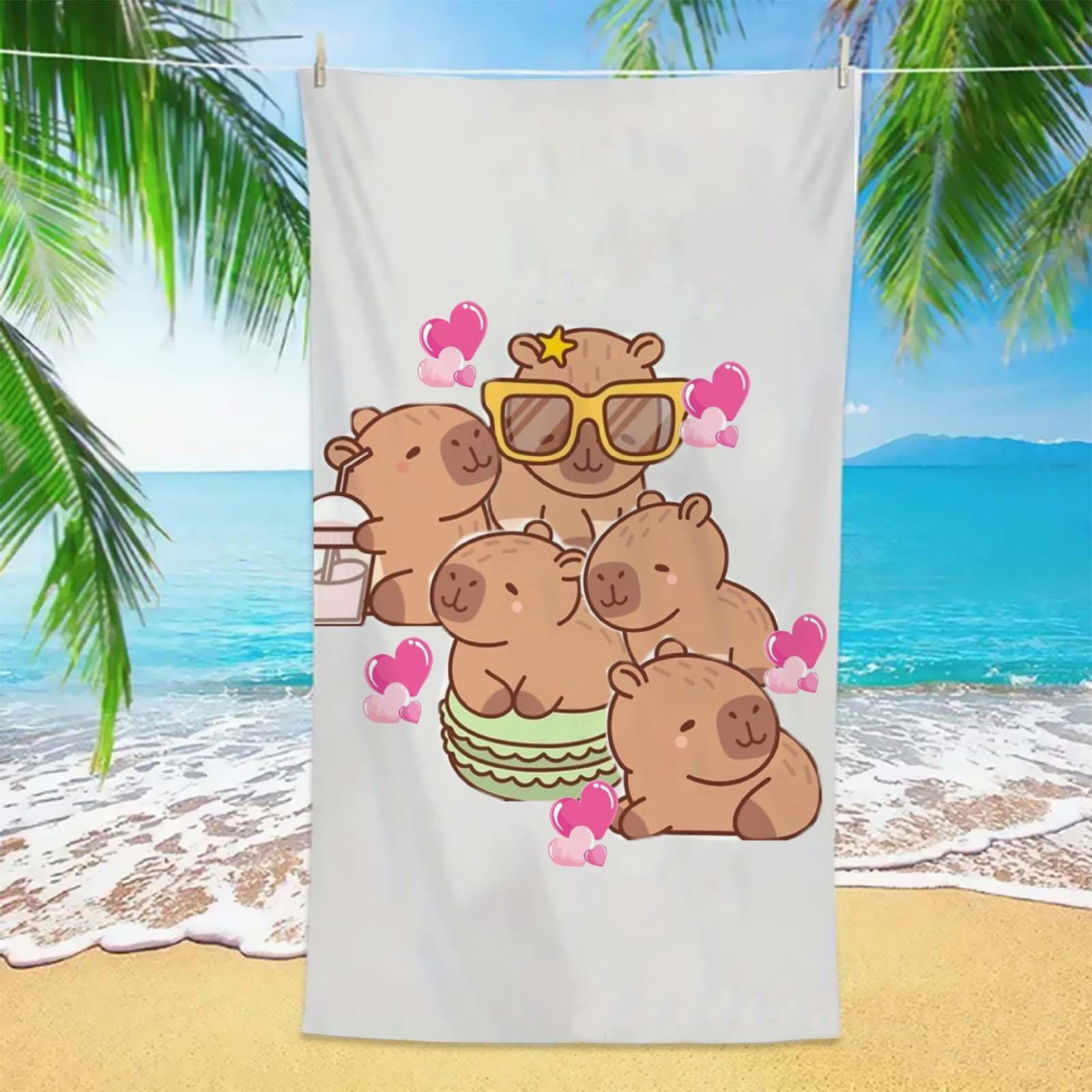 1PC Capybara Beach Towel 3D Printed Microfiber Soft Water Absorbing Breathable Bath Towels Gift For Kids Cartoon Beach Towels W40*H60(CM)
1PC Capybara Beach Towel 3D Printed Microfiber Soft Water Absorbing Breathable Bath Towels Gift For Kids Cartoon Beach Towels W40*H60(CM)