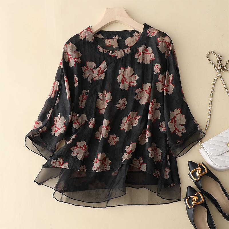 DIMANAF 2023, женская летняя мода в стиле ретро, уменьшающий возраст топ, свободная и ленивая футболка с принтом, тонкая и стильная литературная и художественная футболка для отдыха
DIMANAF 2023, женская летняя мода в стиле ретро, уменьшающий возраст топ, свободная и ленивая футболка с принтом, тонкая и стильная литературная и художественная футболка для отдыха