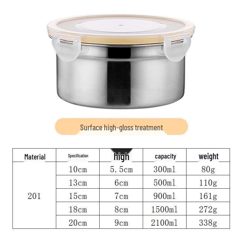 304 Stainless Steel Food-Grade Bento Box for Kids - Round, Portable, Fresh-Keeping Fruit Container 10cm Single
304 Stainless Steel Food-Grade Bento Box for Kids - Round, Portable, Fresh-Keeping Fruit Container 10cm Single