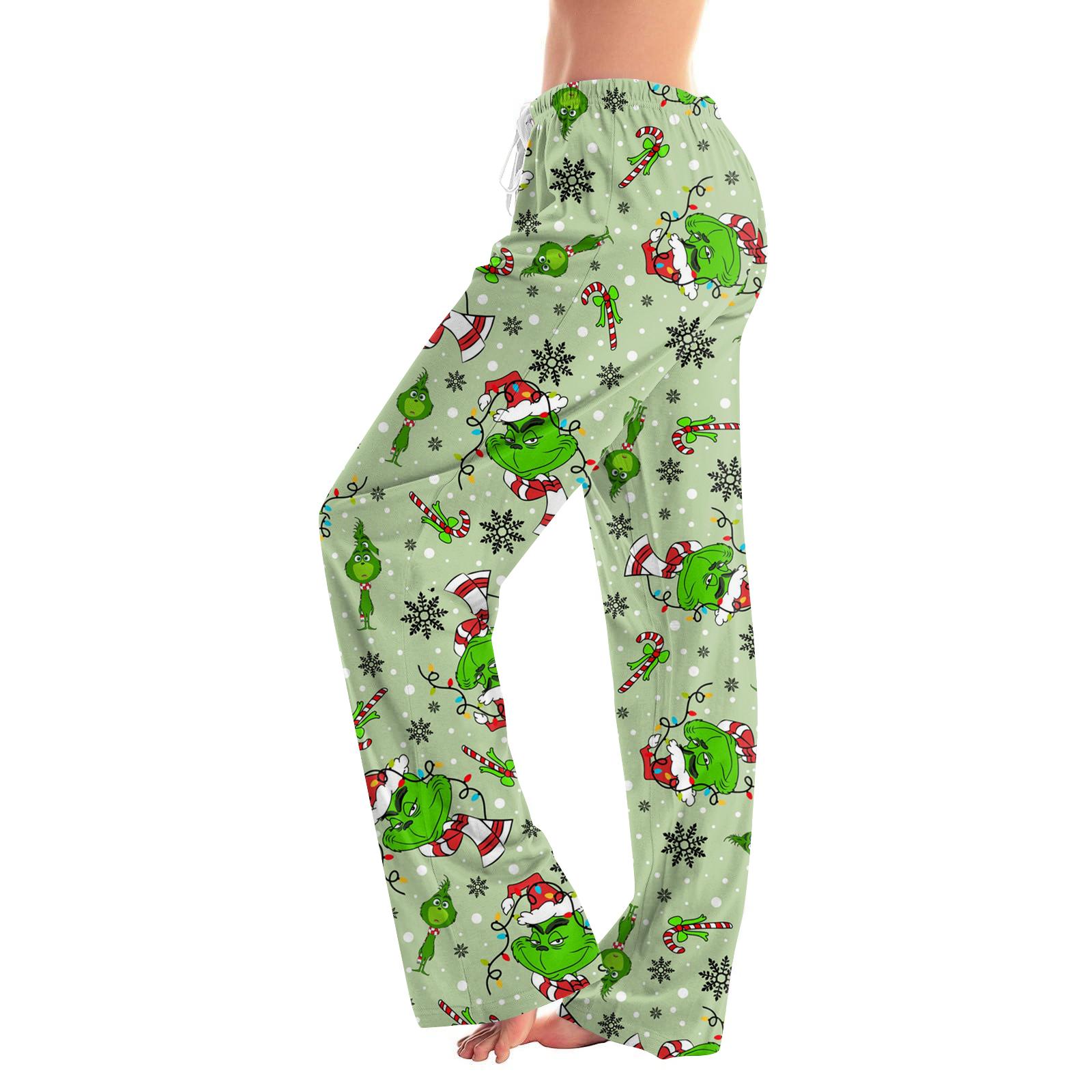 Womens Pajama Pants Sleepwear Casual Drawstring Elastic Waist Pants Comfy Straight Yoga Loose Trousers S зелений
Womens Pajama Pants Sleepwear Casual Drawstring Elastic Waist Pants Comfy Straight Yoga Loose Trousers S зелений