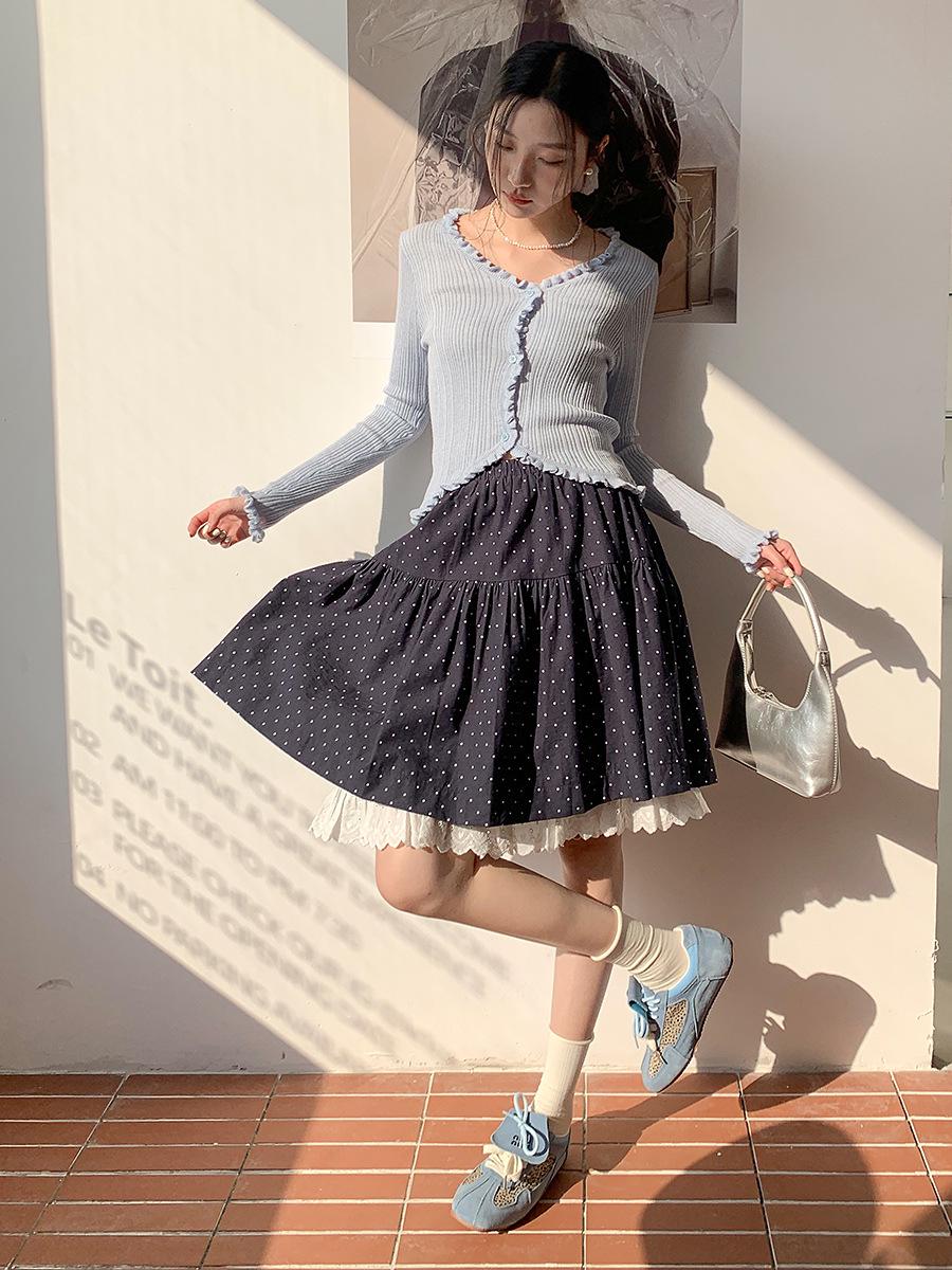 Yi Er Shan Women s Polka Dot Lace Trim High Waist A-line Midi Skirt One Size
Yi Er Shan Women s Polka Dot Lace Trim High Waist A-line Midi Skirt One Size