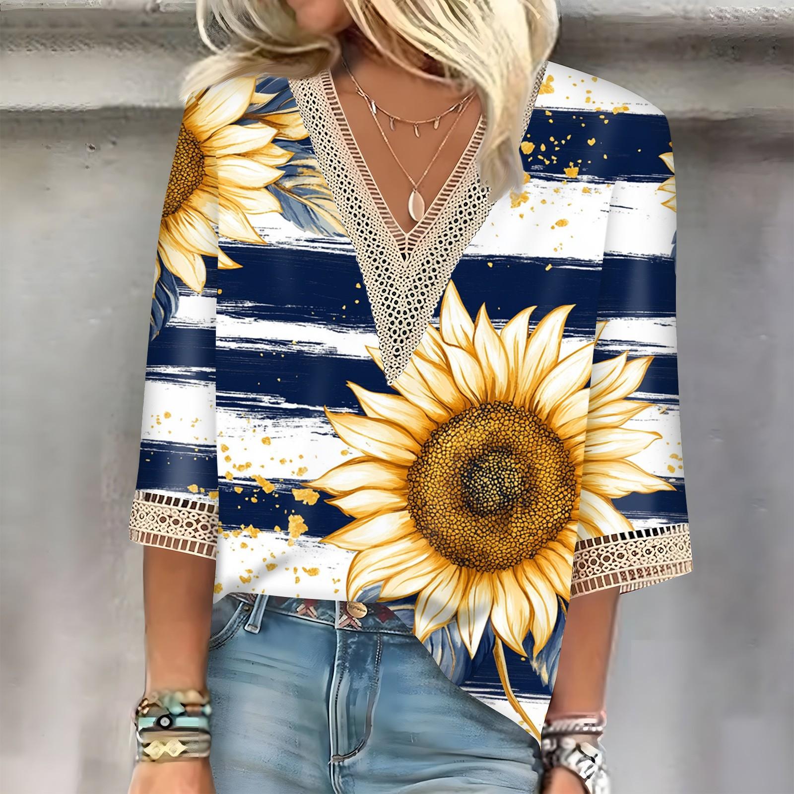 Women s Fashion Casual Lace Seven Sleeve V-Neck Independence Day Printed Top M
Women s Fashion Casual Lace Seven Sleeve V-Neck Independence Day Printed Top M