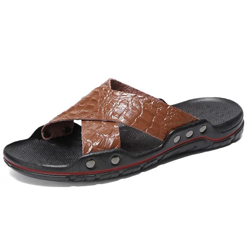 Wear Resistant Sandals Man Platform Anti-slip Shoes Genuine Leathe Beach Original Rubber Mascullino Eva Elegant Slippers for Men 48
Wear Resistant Sandals Man Platform Anti-slip Shoes Genuine Leathe Beach Original Rubber Mascullino Eva Elegant Slippers for Men 48