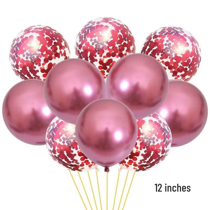 12 Thickened Transparent Sequin Balloon with Metal & Colorful Round Paper Confetti.
12 Thickened Transparent Sequin Balloon with Metal & Colorful Round Paper Confetti.