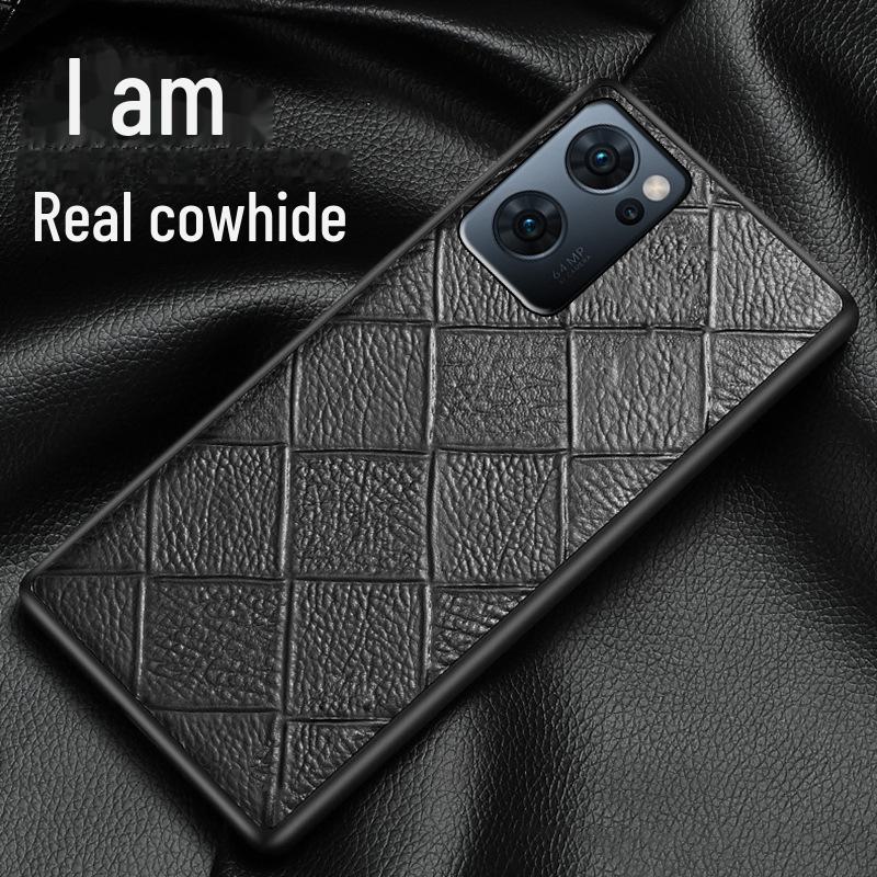 OPPO Reno7 Case: Genuine Leather Cowhide Diamond Pattern Protective Cover for Reno7Pro+ & 7PRO Other models, please consult customer service коричневий
OPPO Reno7 Case: Genuine Leather Cowhide Diamond Pattern Protective Cover for Reno7Pro+ & 7PRO Other models, please consult customer service коричневий
