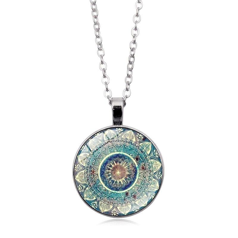 Mandala Yoga Time Gem Necklace Fashion Glass Pendant Necklace Accessories
Mandala Yoga Time Gem Necklace Fashion Glass Pendant Necklace Accessories
