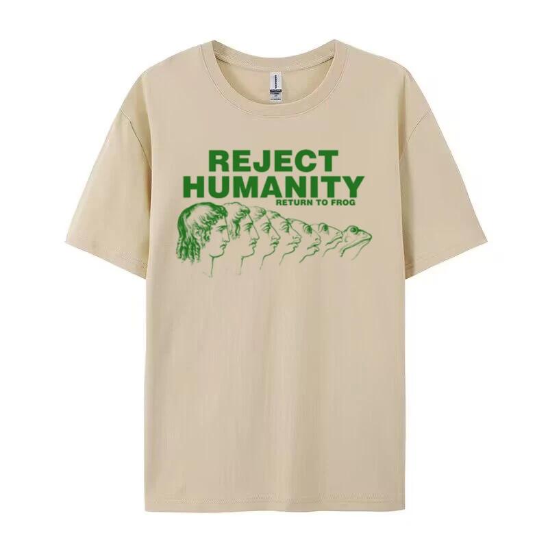 Women Unisex Reject HuUnisexity Funny Meme Frog TShirts Hippie Retro Weirdcore Graphic Tees Cool Evoloution Shirt Unisex Humor Tops 4XL
Women Unisex Reject HuUnisexity Funny Meme Frog TShirts Hippie Retro Weirdcore Graphic Tees Cool Evoloution Shirt Unisex Humor Tops 4XL