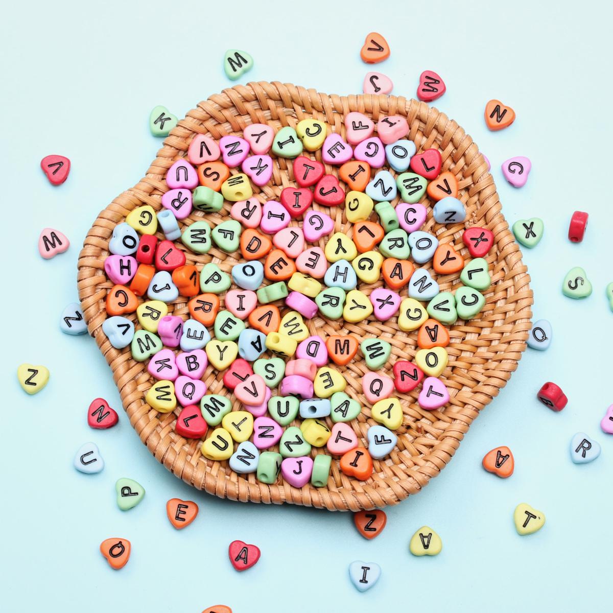 Hanmade Necklace Bracelet Earring Jewellery Making Candy Color Acrylic Loose Beads Fashion 100Pcs Letter 4*7mm DIY Accessories Pendant Heart Keychain
Hanmade Necklace Bracelet Earring Jewellery Making Candy Color Acrylic Loose Beads Fashion 100Pcs Letter 4*7mm DIY Accessories Pendant Heart Keychain