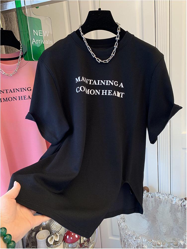 Хлопковая футболка с разрезом большого размера в европейском стиле - Женский свободный летний топ, стройнящий фигуру XL чёрный
Хлопковая футболка с разрезом большого размера в европейском стиле - Женский свободный летний топ, стройнящий фигуру XL чёрный