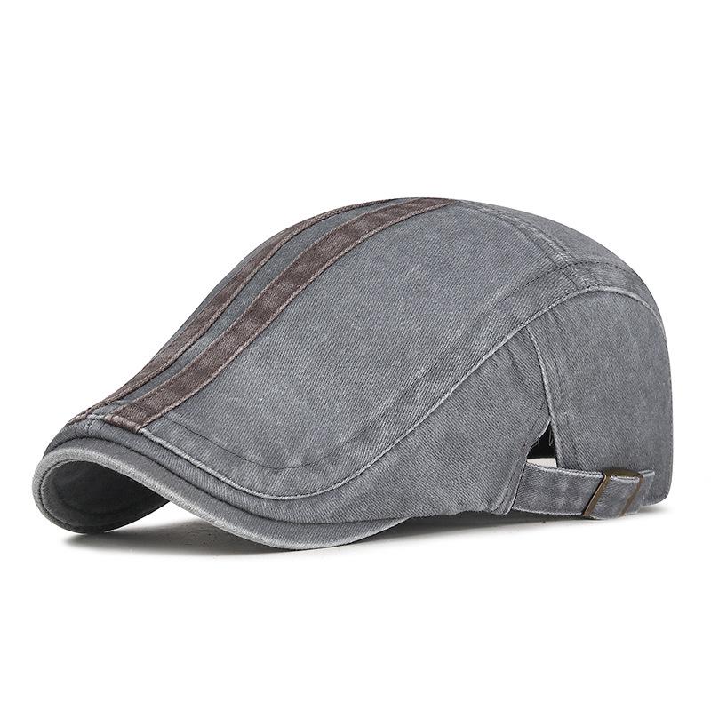 Spring Wash-Faded Sun Protection Unisex Duckbill Cap - British Style Artistic Painter s Hat Adjustable сірий колір
Spring Wash-Faded Sun Protection Unisex Duckbill Cap - British Style Artistic Painter s Hat Adjustable сірий колір