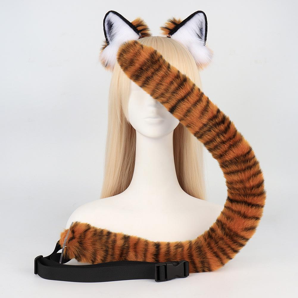 Handmade Plush Spot Cosplay Tiger Headband Comic Show Props Simulation Beast Ears Tail Set Headdress
Handmade Plush Spot Cosplay Tiger Headband Comic Show Props Simulation Beast Ears Tail Set Headdress
