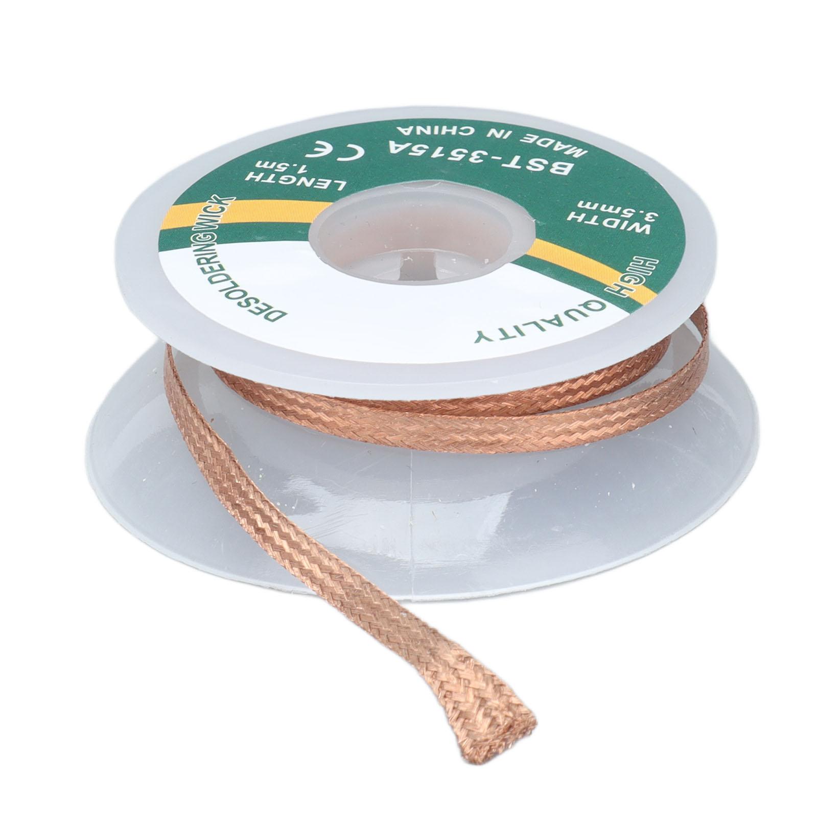 Desoldering Wick No Cleaning Alloy Copper Low Residue Solder Removal Braid Belt 1.5 Meter3.5mm
Desoldering Wick No Cleaning Alloy Copper Low Residue Solder Removal Braid Belt 1.5 Meter3.5mm
