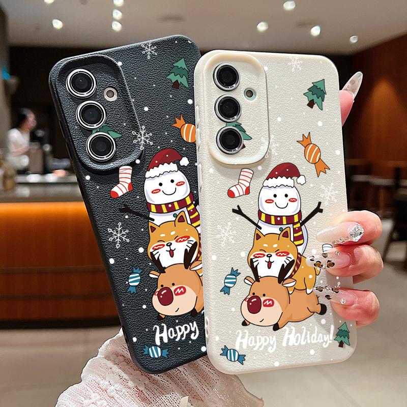 Чехол с принтом снеговика и лося для Samsung S24 FE S23 Ultra S22 A55 A16 A54 A15 A35 A34 A14, кожаная текстура, противоударный, мягкий чехол для телефона из ТПУ Samsung S24 чёрный
Чехол с принтом снеговика и лося для Samsung S24 FE S23 Ultra S22 A55 A16 A54 A15 A35 A34 A14, кожаная текстура, противоударный, мягкий чехол для телефона из ТПУ Samsung S24 чёрный