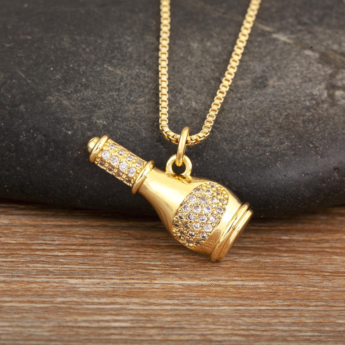 Nidin New Creative Design Bottle Shape Pave Shiny Crystal Zircon Charm Pendant Necklace For Female Male Punk Style Jewelry Gifts золотий
Nidin New Creative Design Bottle Shape Pave Shiny Crystal Zircon Charm Pendant Necklace For Female Male Punk Style Jewelry Gifts золотий