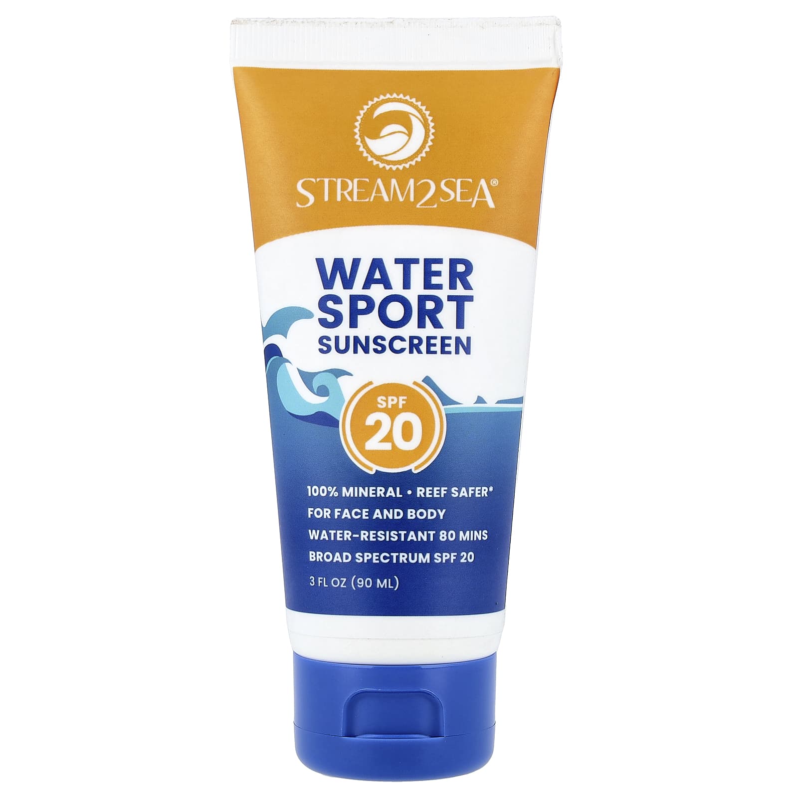 Stream2Sea, Солнцезащитный крем для водных видов спорта, SPF 20, 90 мл(3 жидких унции)
Stream2Sea, Солнцезащитный крем для водных видов спорта, SPF 20, 90 мл(3 жидких унции)