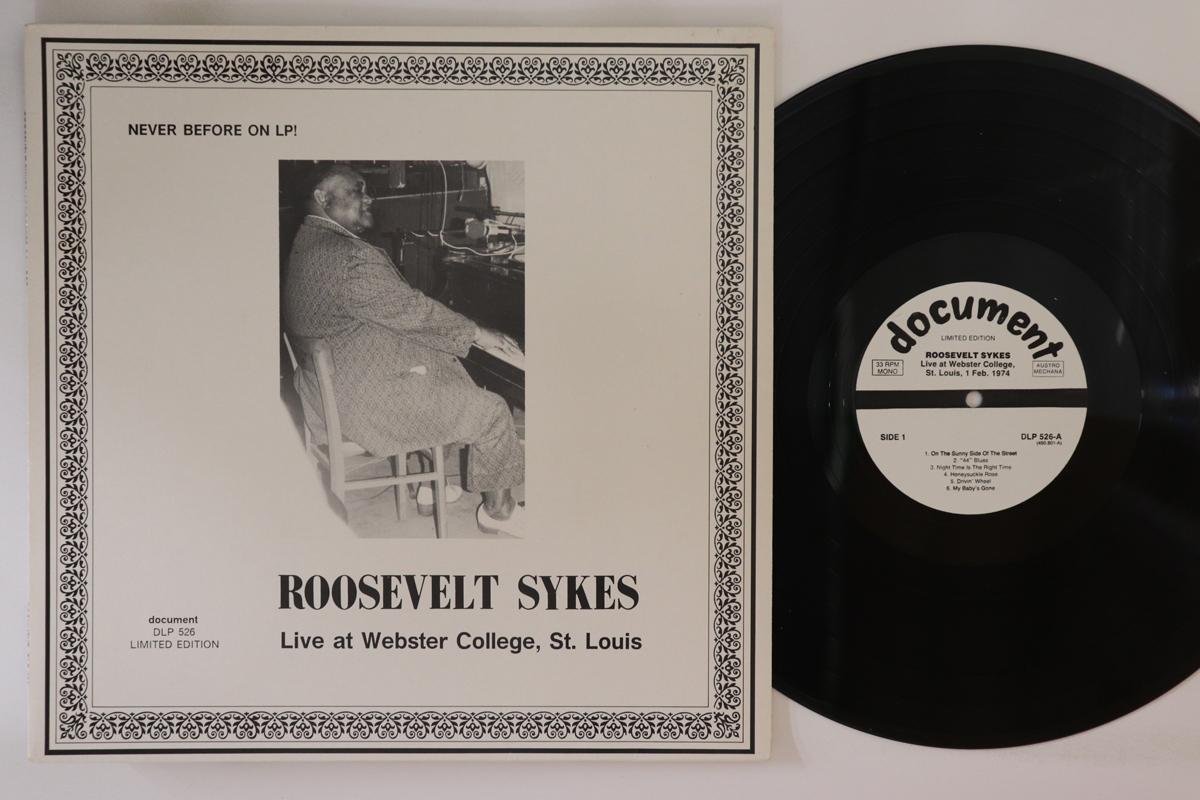 LP Record ROOSEVELT SYKES Live At Webster College St. Louis DLP526 DOCUMENT 1988 Germany A Blues Used
LP Record ROOSEVELT SYKES Live At Webster College St. Louis DLP526 DOCUMENT 1988 Germany A Blues Used