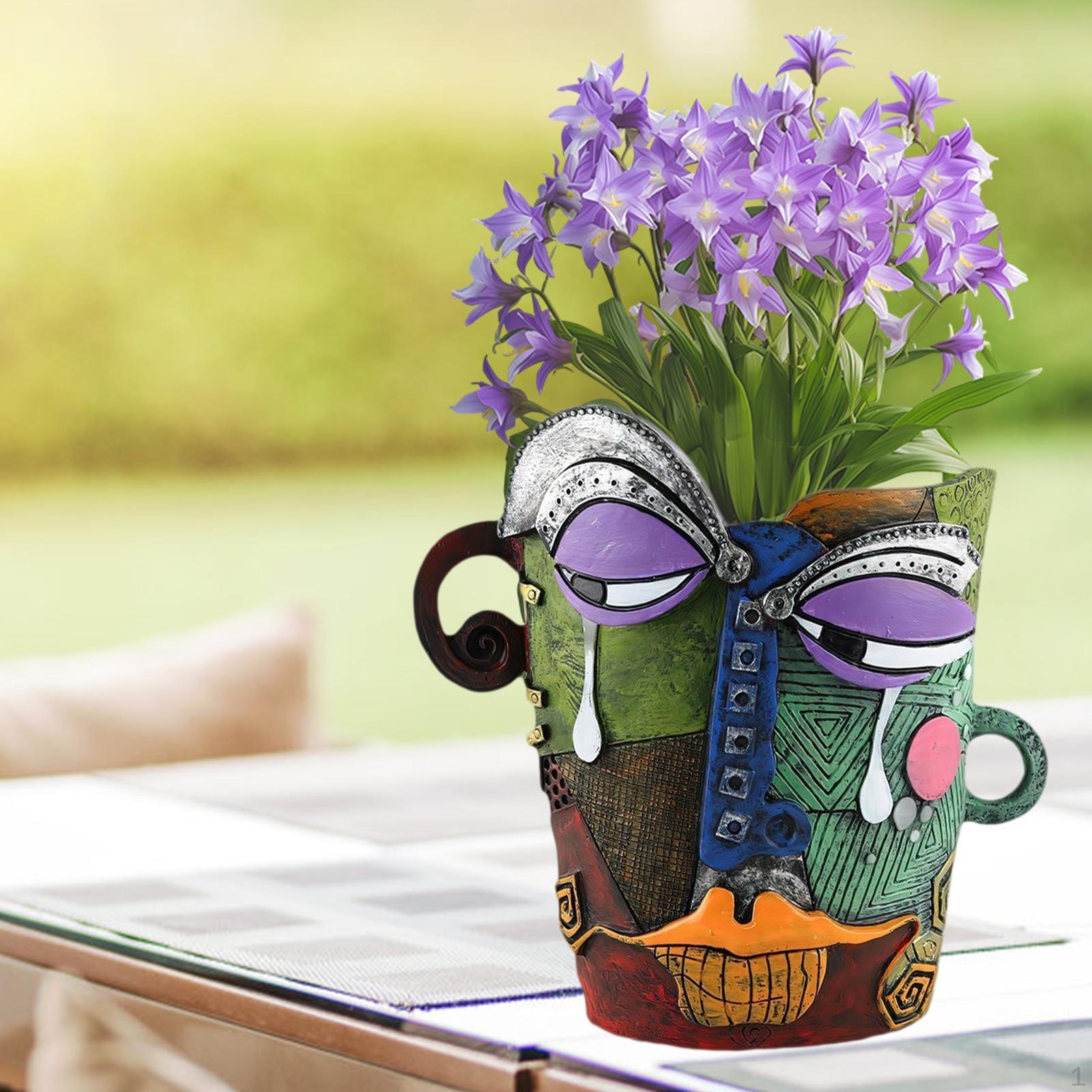 Abstract Face Flower Pot Desktop Plant Decorative Gift Resin Flowerpot, Head Planter for
Abstract Face Flower Pot Desktop Plant Decorative Gift Resin Flowerpot, Head Planter for