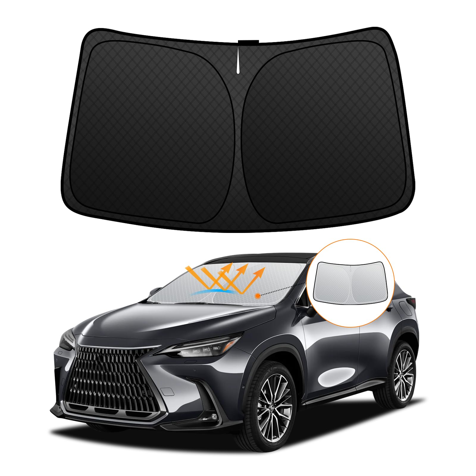 Lexus NX 20 Series Windshield Sunshade Generation UV No Suction Cups Light Summer UV Easy Installation and Interior Includes Storage Bag [Enhanced
Lexus NX 20 Series Windshield Sunshade Generation UV No Suction Cups Light Summer UV Easy Installation and Interior Includes Storage Bag [Enhanced